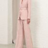 Alchemy Linen Belted Blazer Pink Chocolate Stripe Online