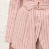 Alchemy Linen Belted Blazer Pink Chocolate Stripe Online