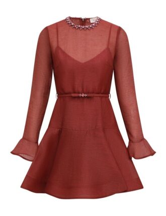 Alchemy Peplum Mini Dress Lipstick Online