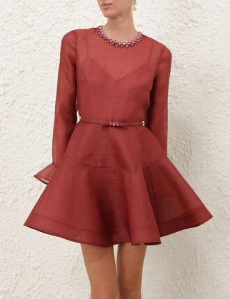 Alchemy Peplum Mini Dress Lipstick Online