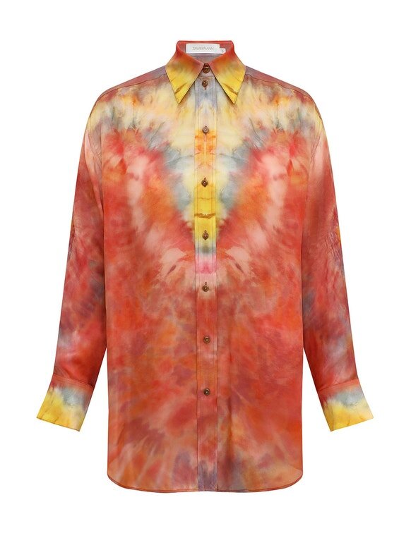 Alchemy Relaxed Satin Shirt Ruby Tie Dye Online Alchemy Relaxed Satin Shirt Ruby Tie Dye Online