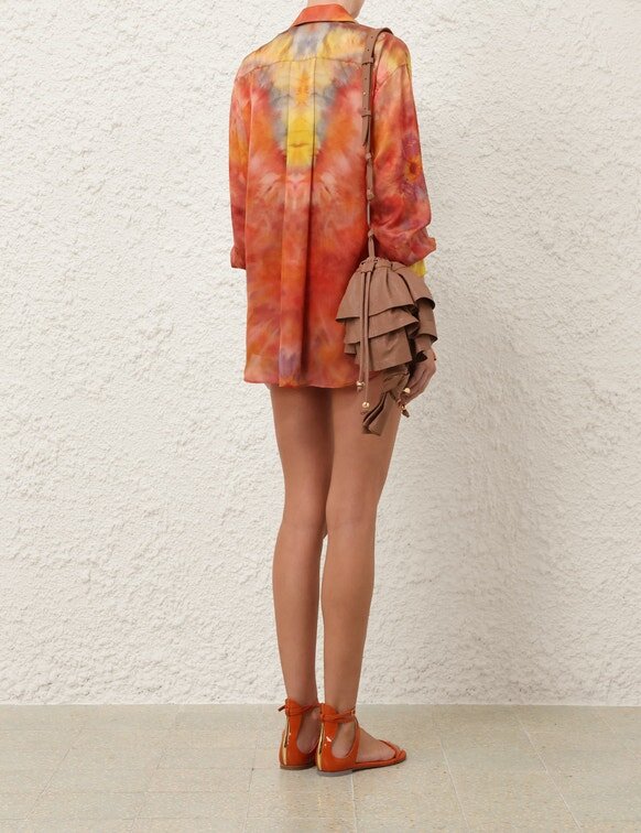 Alchemy Relaxed Satin Shirt Ruby Tie Dye Online Alchemy Relaxed Satin Shirt Ruby Tie Dye Online