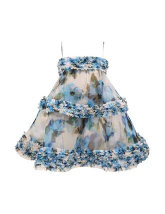 Alchemy Ruffle Mini Dress Blue Poppy Online