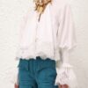 Alchemy Shirred Blouse Ivory Online Alchemy Shirred Blouse Ivory Online