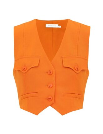 Alchemy Wool Waistcoat Sunset Orange Online