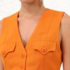 Alchemy Wool Waistcoat Sunset Orange Online Alchemy Wool Waistcoat Sunset Orange Online