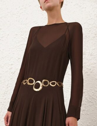 Alight Rounded Chain Belt Gold Online