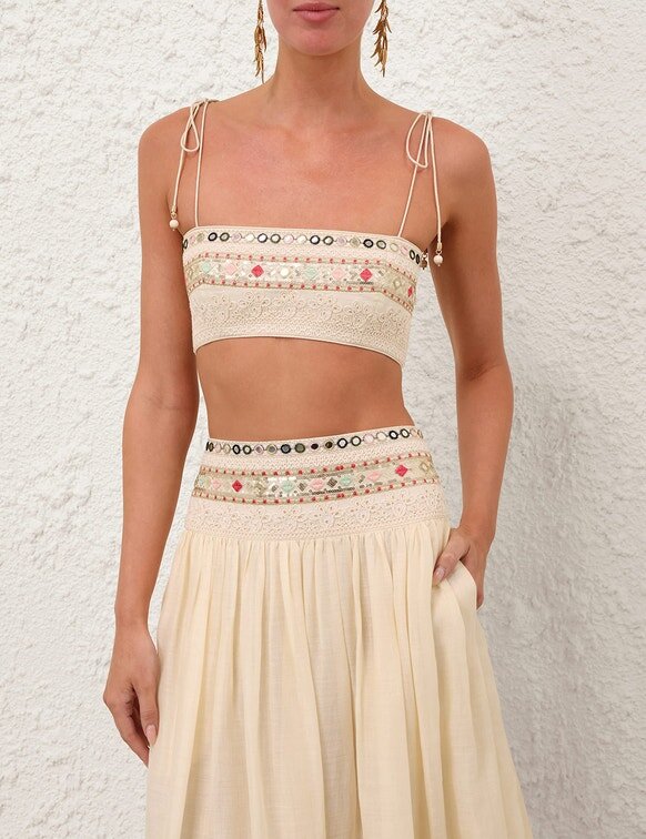 Aster Embellished Bodice Cream Online Aster Embellished Bodice Cream Online