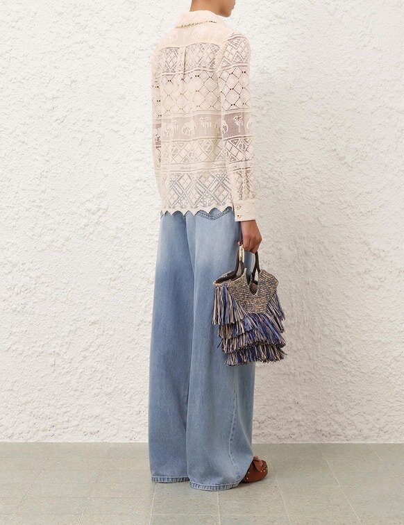 Aster Embroidered Blouse Cream Online Aster Embroidered Blouse Cream Online