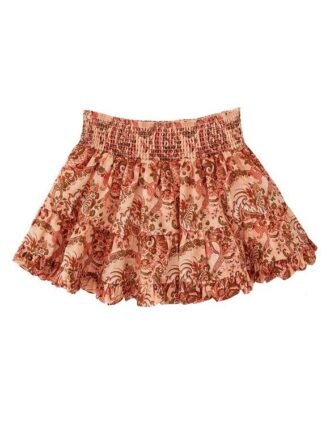 Aster Kids Bubble Hem Skirt Pink Paisley Floral Online