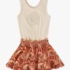 Aster Kids Bubble Hem Skirt Pink Paisley Floral Online