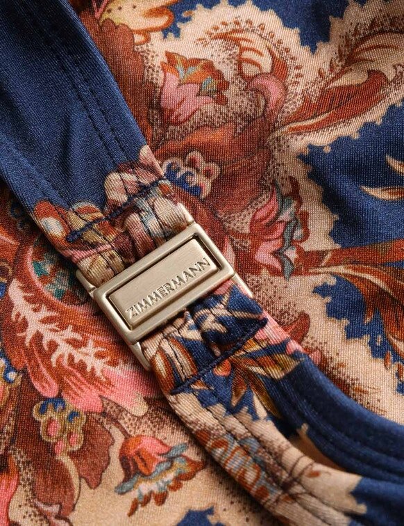 Aster Kids Cross Back Bikini Navy Jacobean Online Aster Kids Cross Back Bikini Navy Jacobean Online