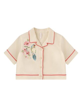 Aster Kids Embroidery Shirt Ivory Online