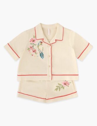 Aster Kids Embroidery Shirt Ivory Online