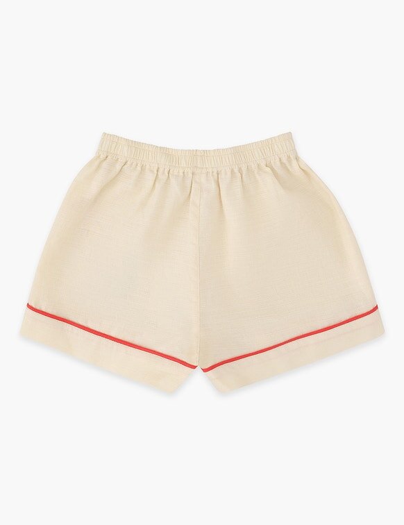 Aster Kids Embroidery Short Ivory Online Aster Kids Embroidery Short Ivory Online