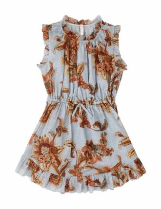 Aster Kids Flip Dress Blue Jacobean Online