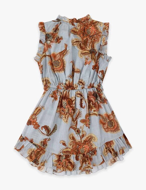 Aster Kids Flip Dress Blue Jacobean Online Aster Kids Flip Dress Blue Jacobean Online