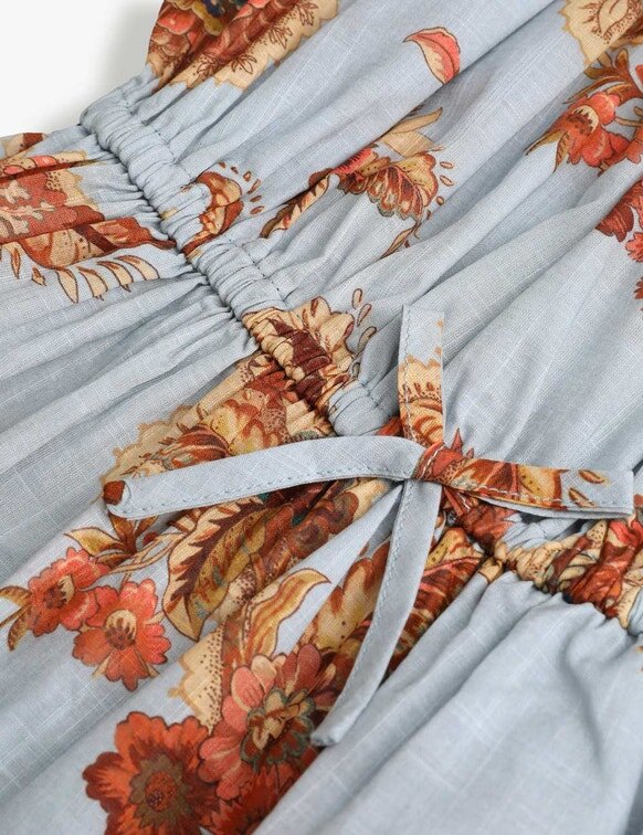 Aster Kids Flip Dress Blue Jacobean Online Aster Kids Flip Dress Blue Jacobean Online