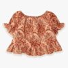 Aster Kids Frill Sleeve Top Pink Paisley Floral Online