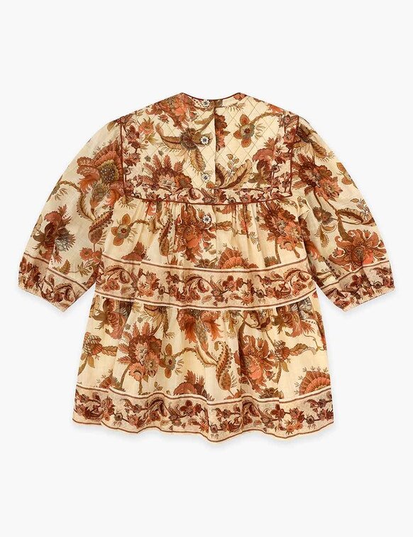 Aster Kids Quilted Dress Cream Jacobean Online Aster Kids Quilted Dress Cream Jacobean Online