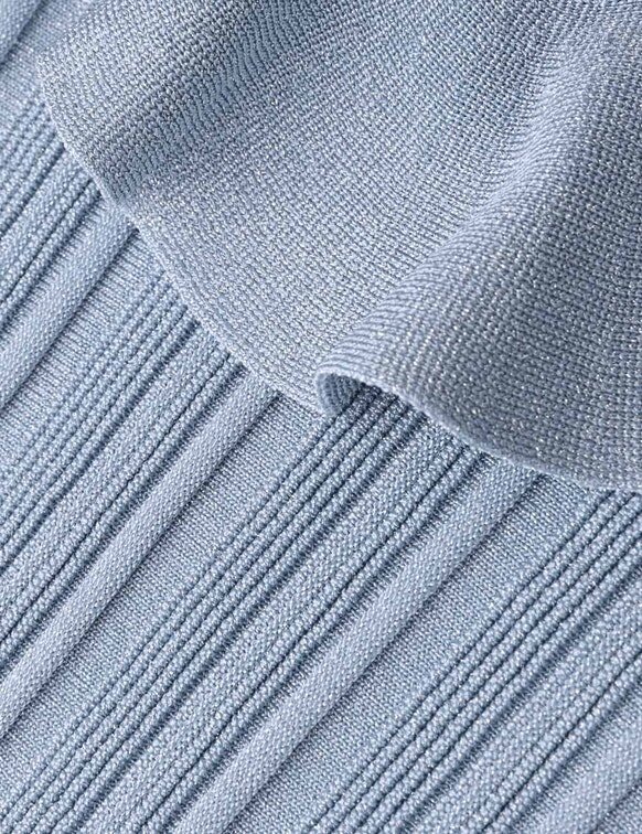 Aster Metallic Frill Top Metallic Blue Online Aster Metallic Frill Top Metallic Blue Online