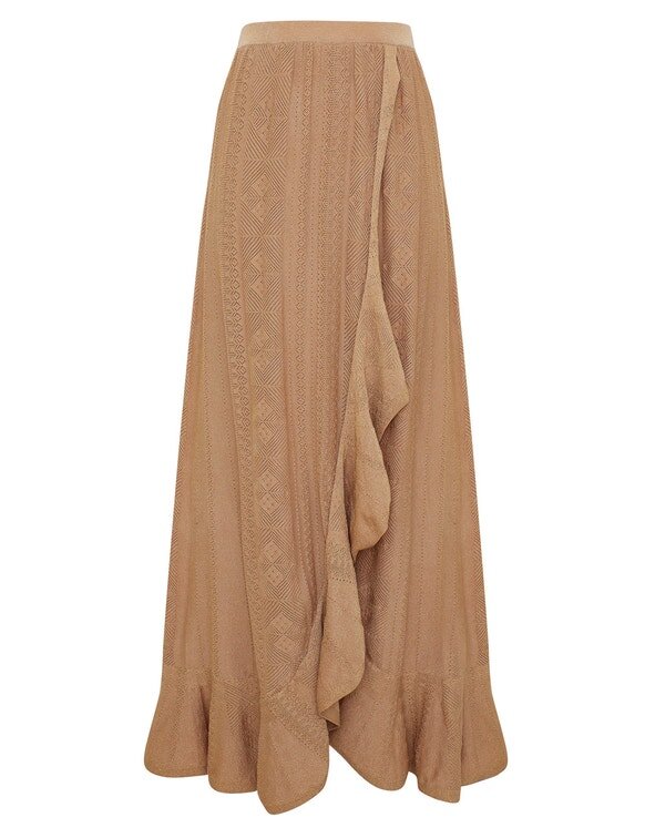 Aster Metallic Pointelle Skirt Metallic Gold Online Aster Metallic Pointelle Skirt Metallic Gold Online