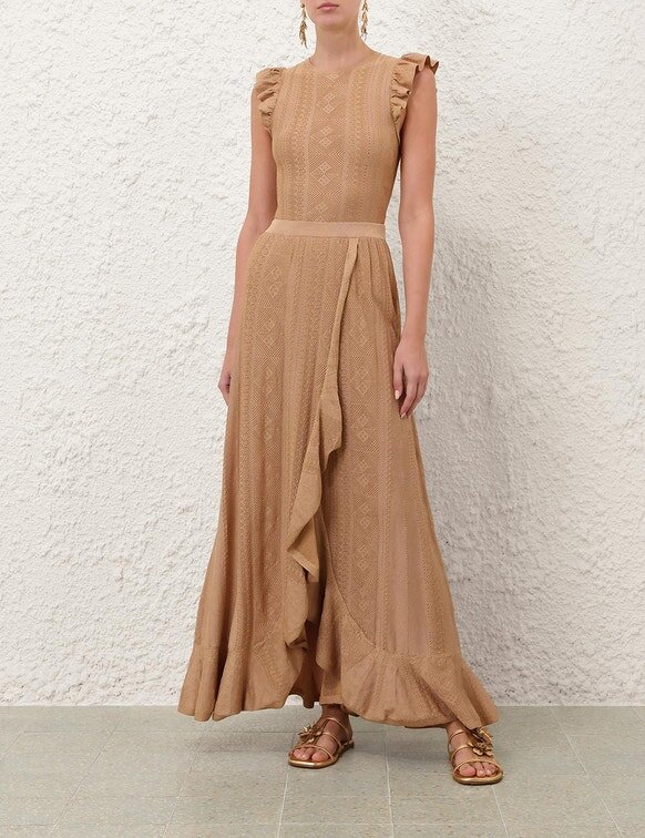 Aster Metallic Pointelle Skirt Metallic Gold Online Aster Metallic Pointelle Skirt Metallic Gold Online