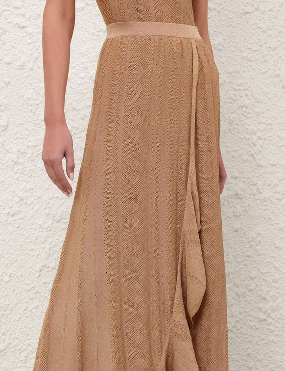 Aster Metallic Pointelle Skirt Metallic Gold Online Aster Metallic Pointelle Skirt Metallic Gold Online