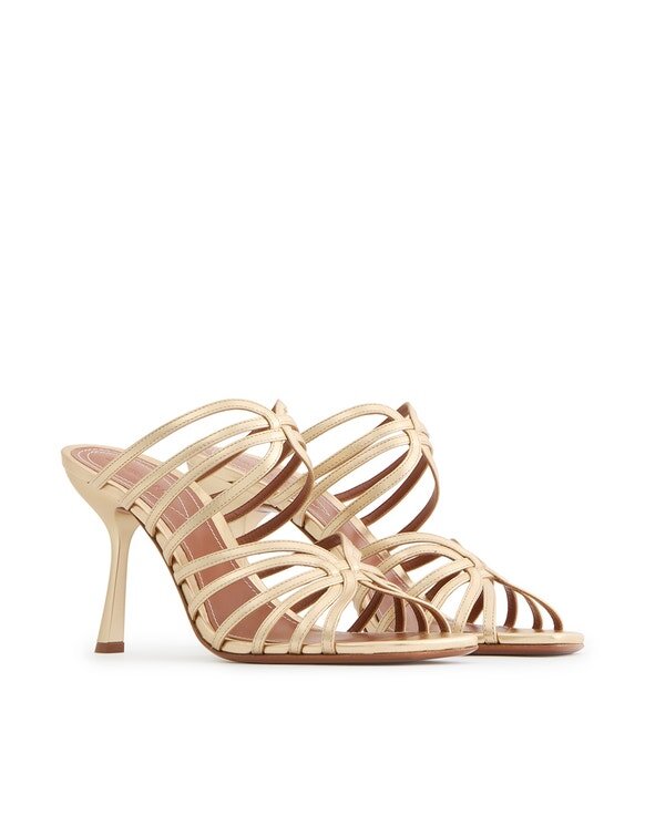 Aura Mule Sandal 85 Gold Online Aura Mule Sandal 85 Gold Online
