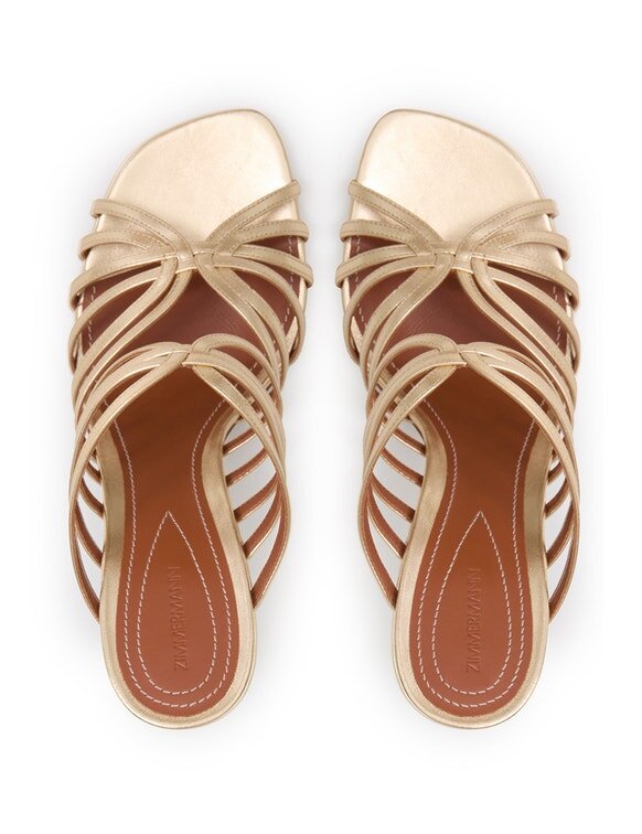 Aura Mule Sandal 85 Gold Online Aura Mule Sandal 85 Gold Online