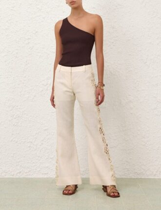 Awaken Embroidered Pant Cream Online