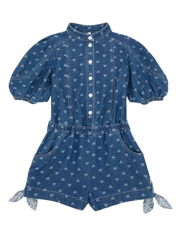 Awaken Kids Denim Playsuit Jacquard Blue Online Awaken Kids Denim Playsuit Jacquard Blue Online