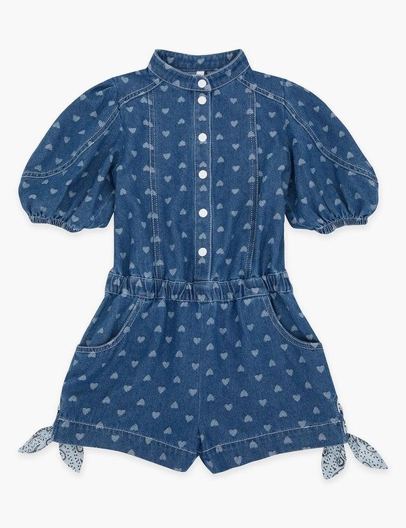 Awaken Kids Denim Playsuit Jacquard Blue Online Awaken Kids Denim Playsuit Jacquard Blue Online