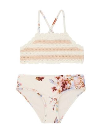 Awaken Kids Knit Bikini Ivory Floral Multi Online