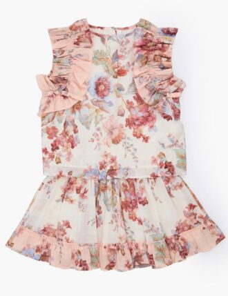Awaken Kids Sleeveless Top Ivory Floral Multi Online