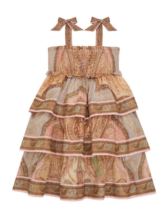 Awaken Kids Tiered Dress Tapestry Sand Multi Online Awaken Kids Tiered Dress Tapestry Sand Multi Online