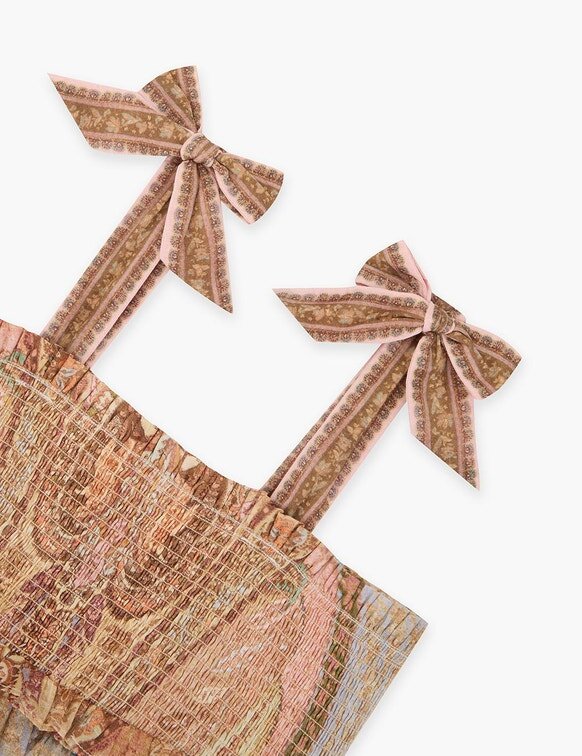 Awaken Kids Tiered Dress Tapestry Sand Multi Online Awaken Kids Tiered Dress Tapestry Sand Multi Online