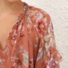 Awaken Ruffle Blouse Cinnamon Floral Online Awaken Ruffle Blouse Cinnamon Floral Online