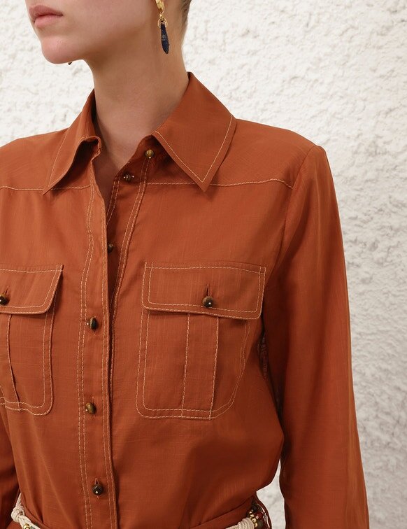 Awaken Utility Shirt Cinnamon Online Awaken Utility Shirt Cinnamon Online