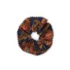 Beaded Printed Silk Scrunchie Navy Jacobean Online Beaded Printed Silk Scrunchie Navy Jacobean Online