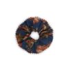 Beaded Printed Silk Scrunchie Navy Jacobean Online Beaded Printed Silk Scrunchie Navy Jacobean Online