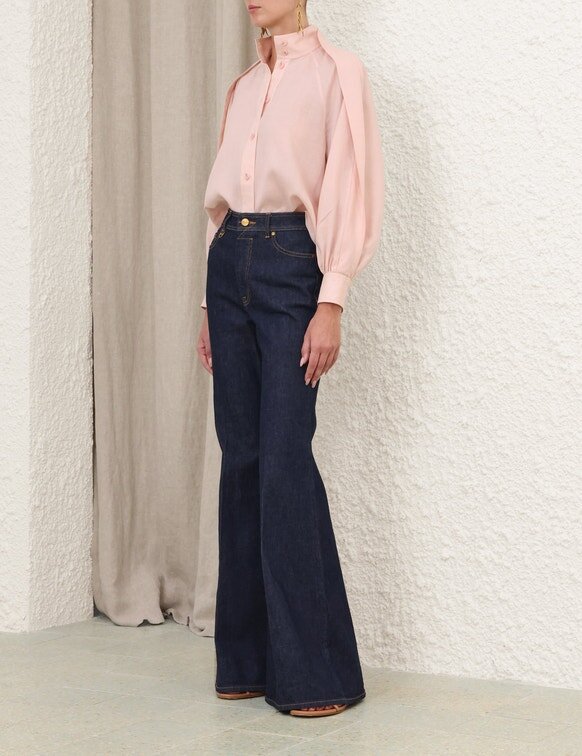 Billow Blouse Light Pink Online Billow Blouse Light Pink Online