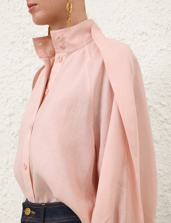 Billow Blouse Light Pink Online Billow Blouse Light Pink Online
