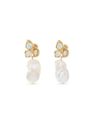 Bloom Earrings Aquamarine Online