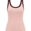 Contrast Rib Scoop Tank Soft Pink Multi Online