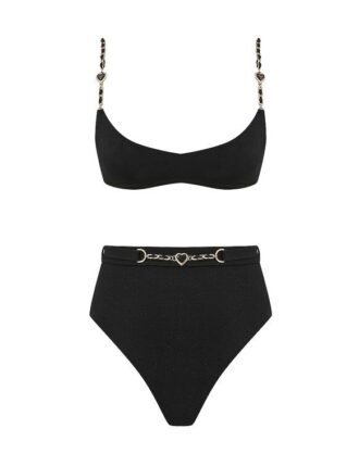 Daylight Chain Scoop Bikini Black Online
