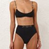 Daylight Chain Scoop Bikini Black Online