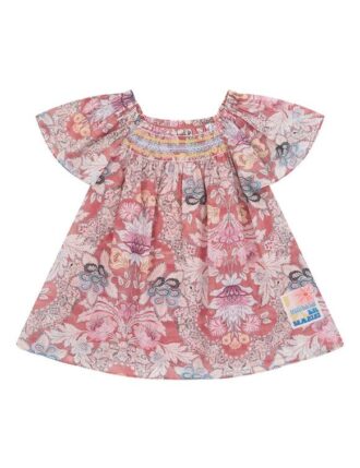 Daylight Kids Smocked Dress Rust Floral Online Daylight Kids Smocked Dress Rust Floral Online