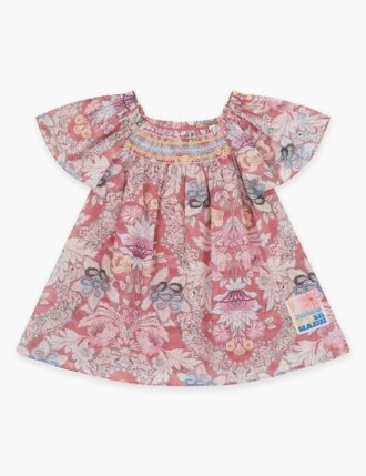 Daylight Kids Smocked Dress Rust Floral Online Daylight Kids Smocked Dress Rust Floral Online