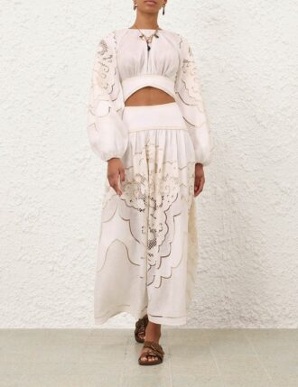 Daylight Maxi Skirt Cream Online